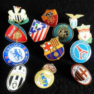 Football club lapel pin badges