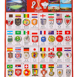 2022 World Cup football  coutry badges (1 Set)